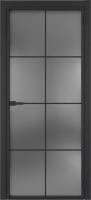 АЛЮМИНЕВАЯ ДВЕРЬ System R44 Black Sand стекло Dark Cloud ( КОМПЛЕКТ РУЧКА , 3 ПЕТЛИ )